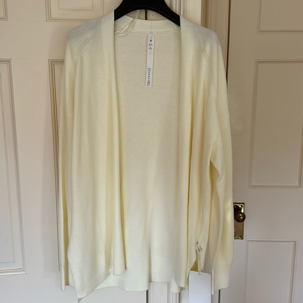 Lemon Sorbet Side Slit Sweater Wrap